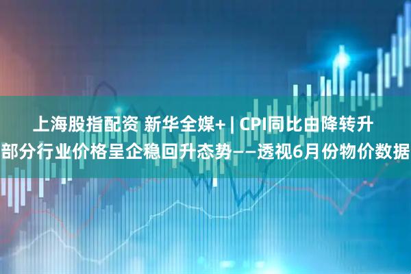 上海股指配资 新华全媒+ | CPI同比由降转升 部分行业价格呈企稳回升态势——透视6月份物价数据