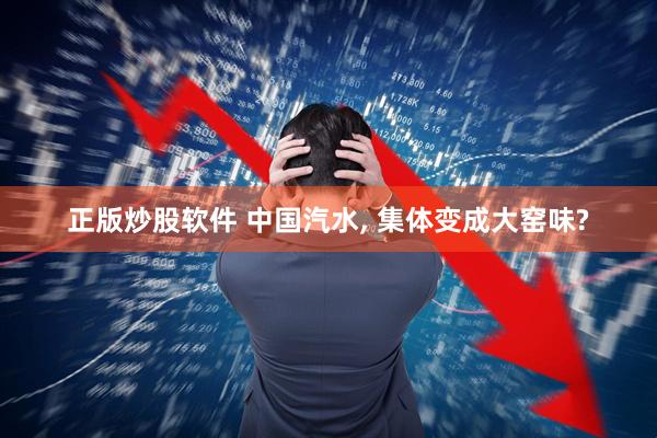 正版炒股软件 中国汽水, 集体变成大窑味?